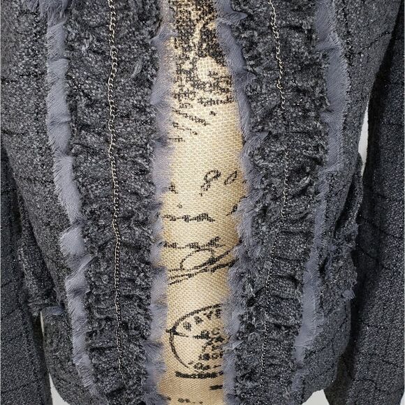 WOW Couture | Silver Ruffle Crop Jacket - Picture 3 of 8